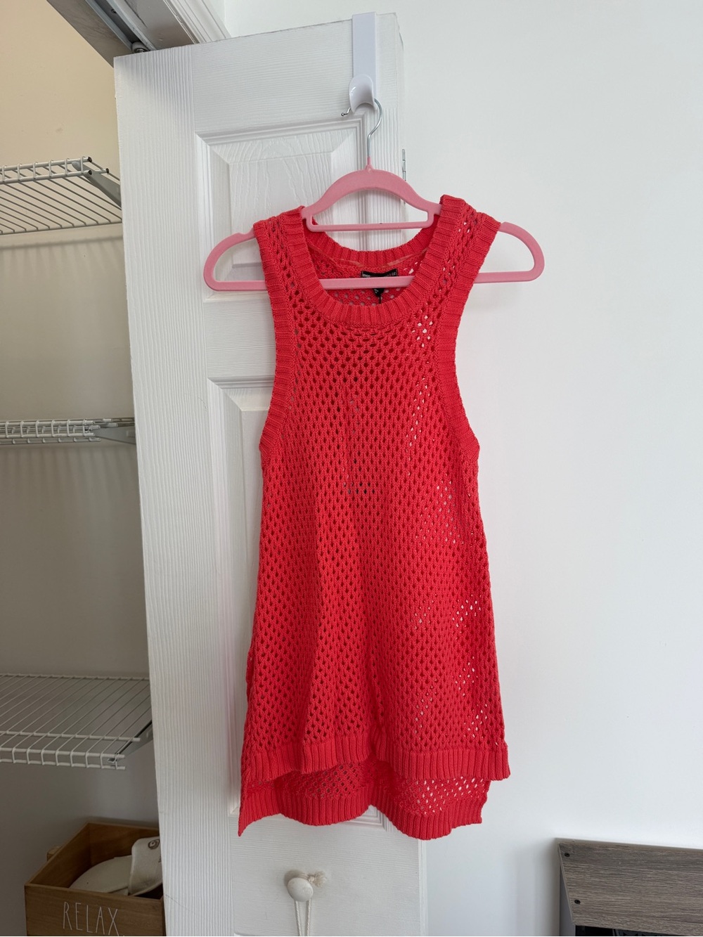 NWT Envogue Red Crochet Tank Dress/cover up for Girls, M
